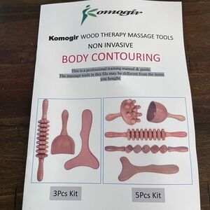 Wooden Massage Tools Set - Brown